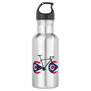 Botella De Agua Ciclismo con bandera de Ohio