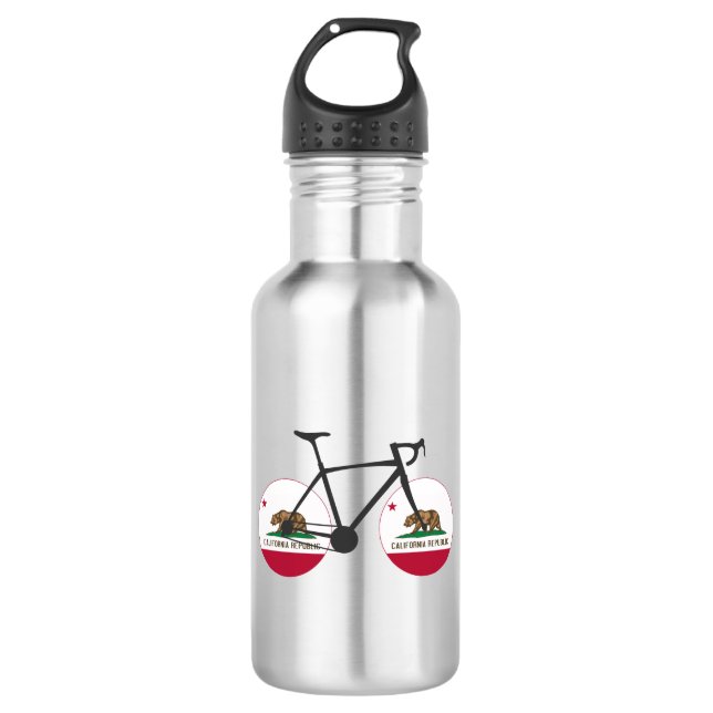 Botella De Agua Ciclismo de bandera de California (Anverso)