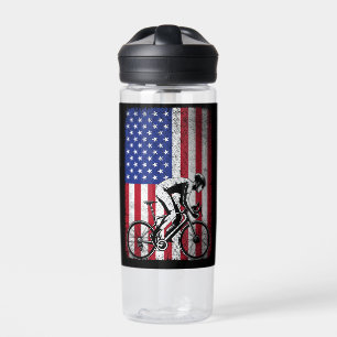 Botella De Agua Ciclismo En Bicicleta 4 De Julio Bandera Estadouni