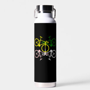 Botella De Agua Ciclismo Jerseys de Polka-Punto Verde Amarillo