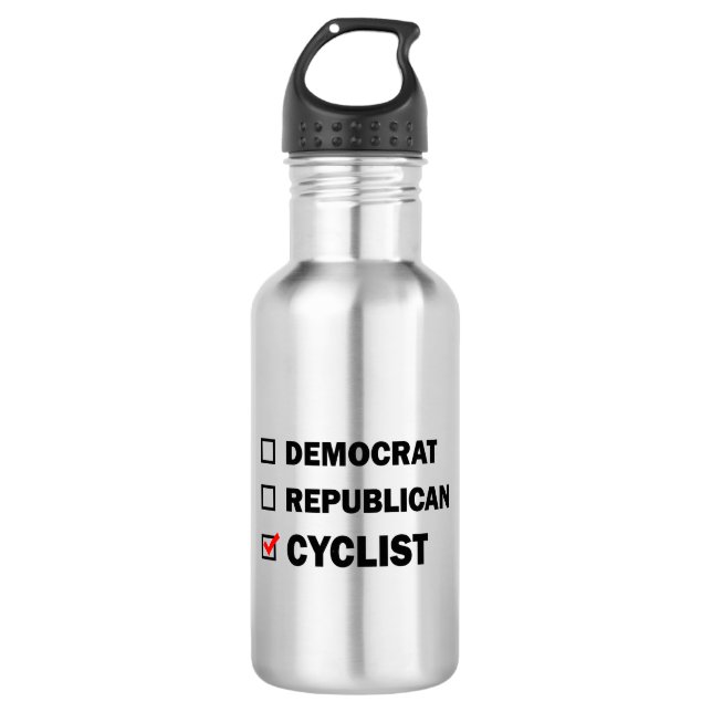 Botella De Agua Ciclista Republicano Demócrata (Anverso)