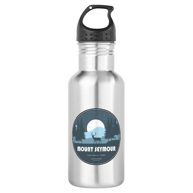 Botella De Agua Ciervos del Parque Provincial Mount Seymour (Anverso)