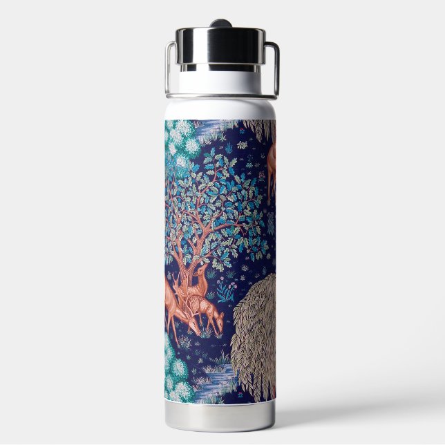 Botella De Agua Ciervos en el bosque, William Morris (Reverso)