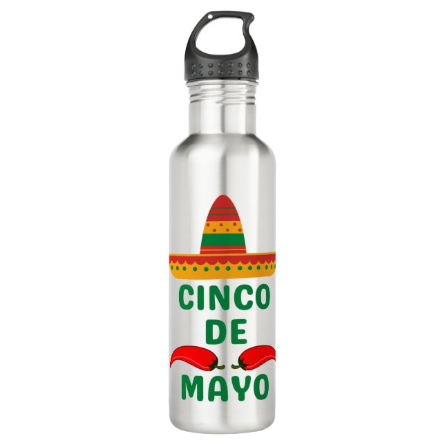 Botella De Agua Cinco de mayo (Anverso)