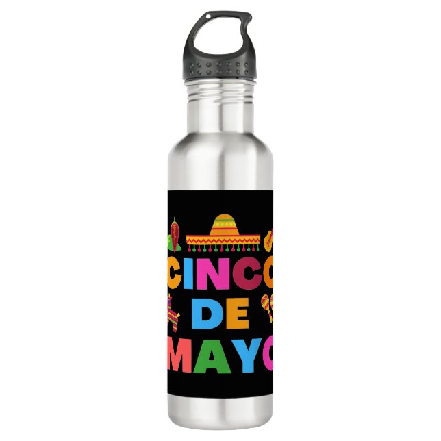 Botella De Agua Cinco de mayo (Anverso)