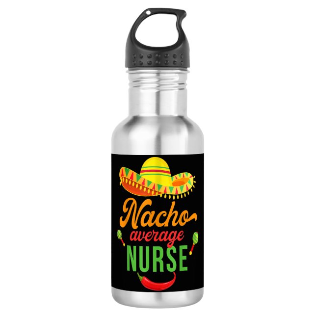 Botella De Agua Cinco Nacho promedio de enfermera Fiesta (Anverso)