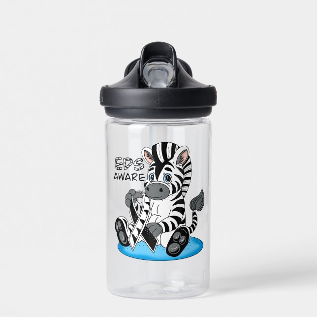 Botella De Agua Cinta Cebra EDS Awareness (Delante)