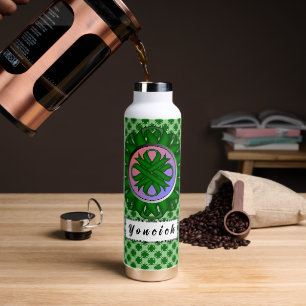 Botella De Agua Cinta de enamoramiento verde esmeralda por Kenneth