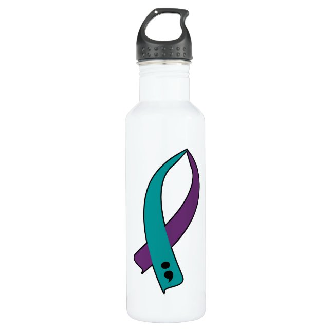Botella De Agua Cinta de la conciencia del suicidio (Anverso)
