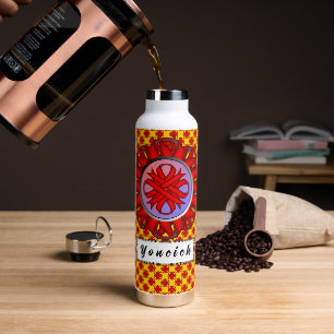 Botella De Agua Cinta de la Red Clover por Kenneth Yoncich