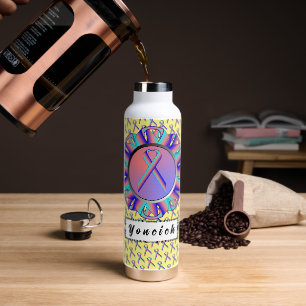 Botella De Agua Cinta estándar rosa-verde azulada-azul por Kenneth