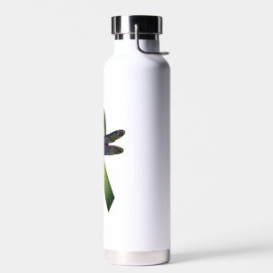 Botella De Agua Cinta Verde Libélula Hippie Conciencia de Parálisi