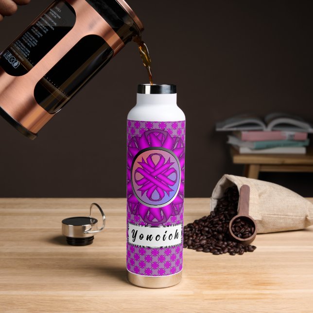 Botella De Agua Cinta violeta de Kenneth Yoncich (Café)