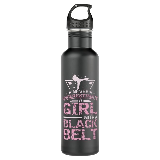 Botella De Agua Cinturón negro Chica de Kampsport (Anverso)
