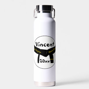 Botella De Agua Cinturón negro de primer grado de artes marciales