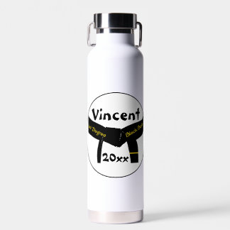 Botella De Agua Cinturón negro de primer grado de artes marciales