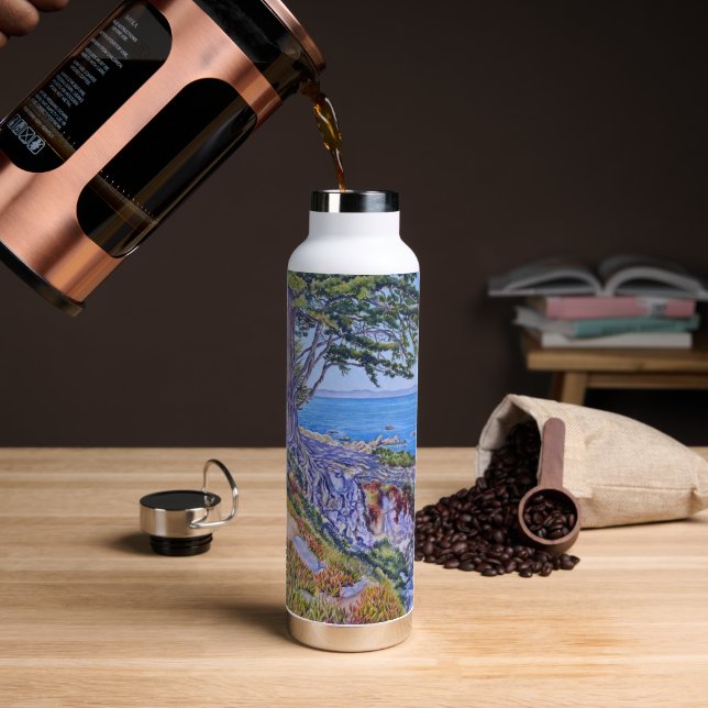 Botella De Agua Ciprés de Monterey (Café (girado))