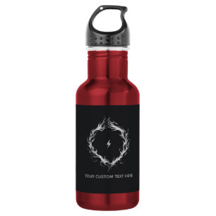 Botella De Agua Círculo de Energía Abstracto – Texto Personalizabl