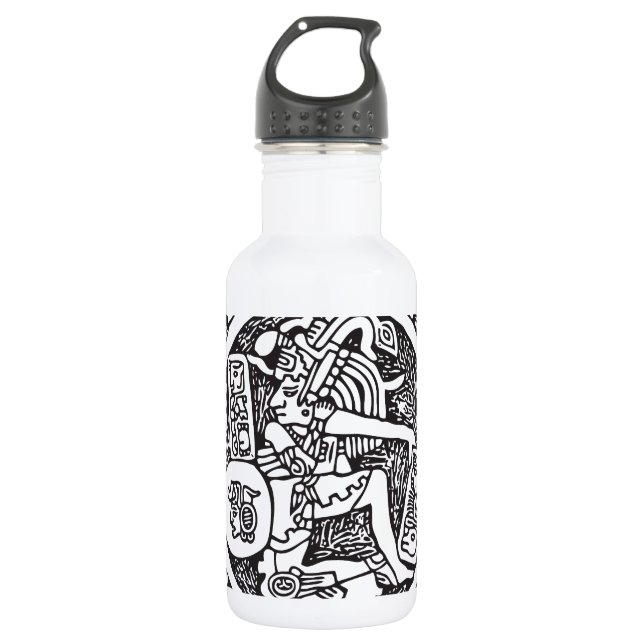 Botella De Agua Círculo maya, jeroglífico mexicano (maya) (Anverso)