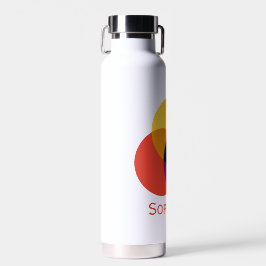 Botella De Agua Círculos de colores primarios entrelazados persona