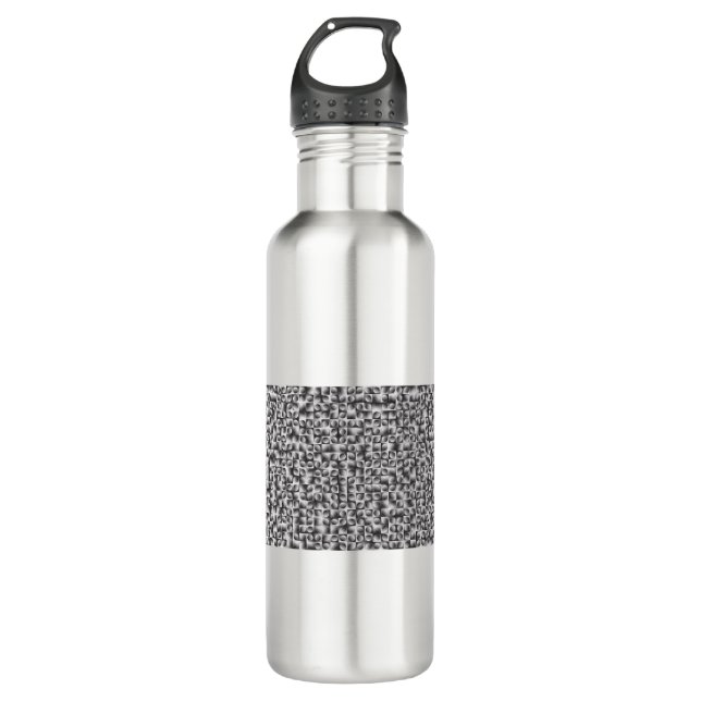 Botella De Agua Círculos Y Cuadrados De Prisma (Anverso)