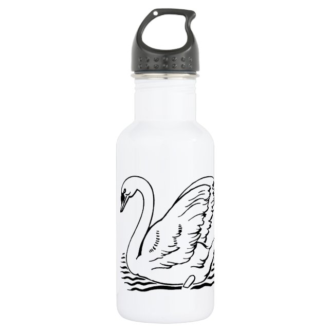 Botella De Agua Cisne elegante (Anverso)
