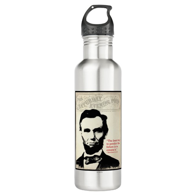 Botella De Agua Cita de Abe Lincoln (Anverso)