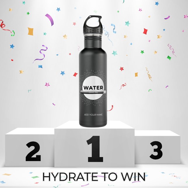 Botella De Agua Cita de Agua de Sol Radiante con Barra de Buen Día (Subido por el creador)