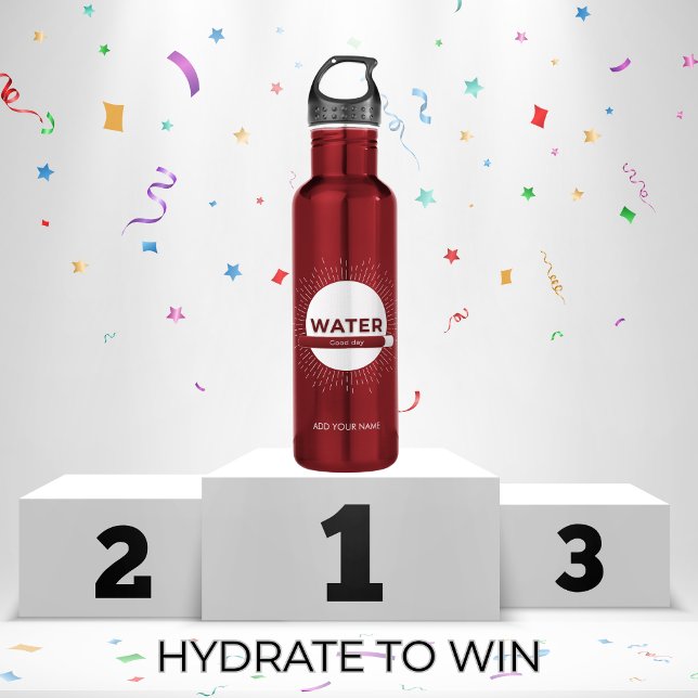 Botella De Agua Cita de Agua de Sol Radiante con Barra de Buen Día (Subido por el creador)