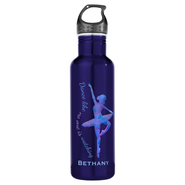 Botella De Agua Cita de baile de bailes de ballet personalizada (Anverso)