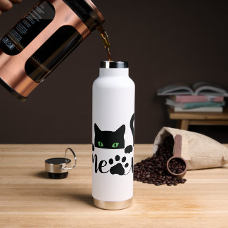 Botella De Agua Cita de gatos de flujo