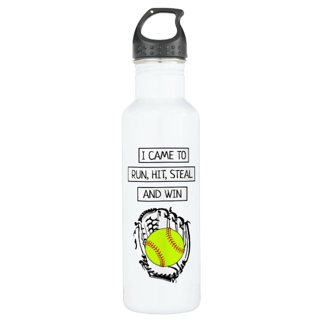 Botella De Agua Cita de Softball (Anverso)
