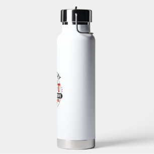 Botella De Agua Cita divertida de dueño de gato Diseño de grabado