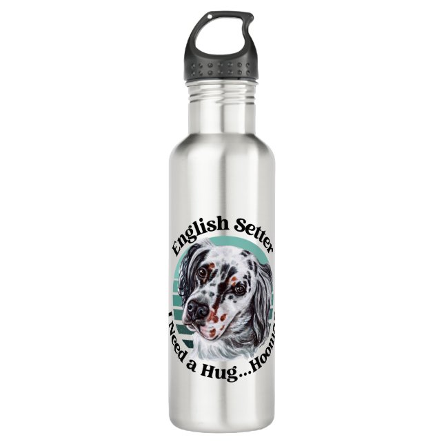 Botella De Agua Cita divertida de English Setter (Anverso)