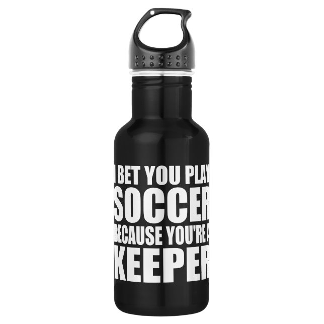 Botella De Agua Cita divertida del fútbol (Anverso)