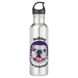 Botella De Agua cita graciosa de bulldog