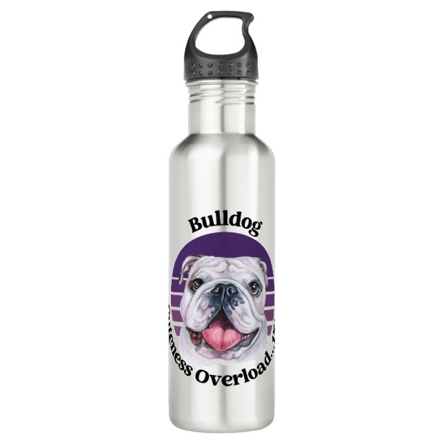 Botella De Agua cita graciosa de bulldog (Anverso)