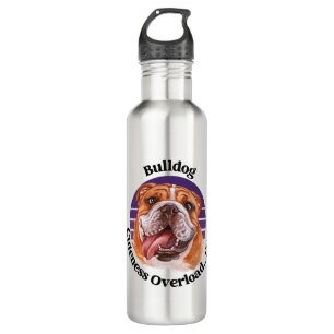 Botella De Agua cita graciosa de bulldog
