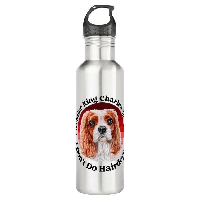 Botella De Agua Cita graciosa del Rey Cavalier Charles Spaniel (Anverso)