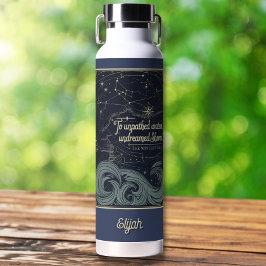 Botella De Agua Cita personalizado elegante Inspirador de época