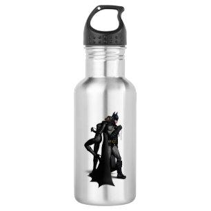 Botella De Agua Ciudad Batman Arkham Batman y Catwoman