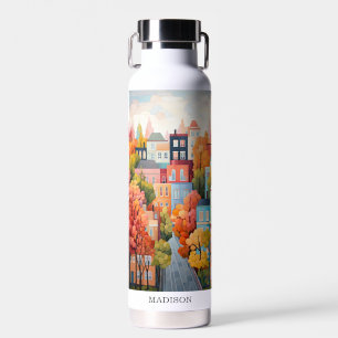 Botella De Agua Ciudad colorida