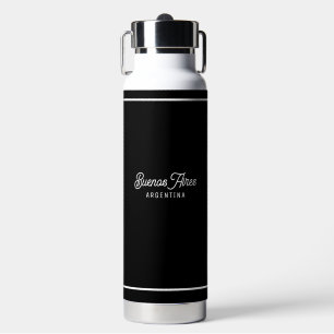 Botella De Agua Ciudad de Buenos Aires Elegante Minimal Retro