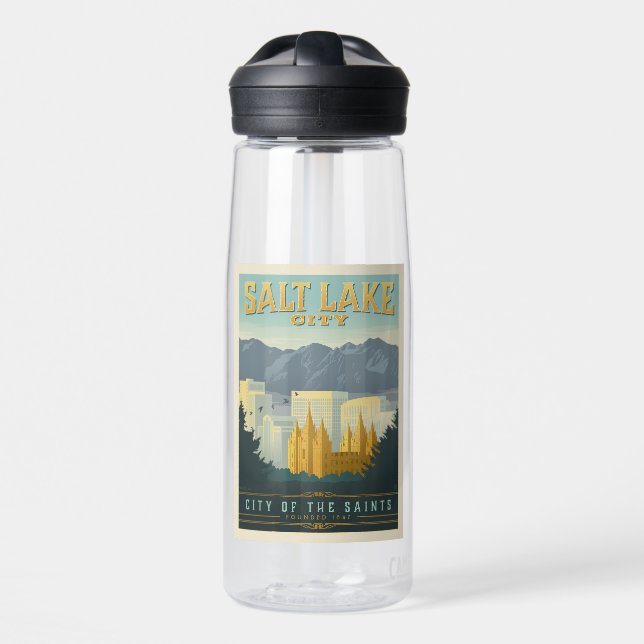 Botella De Agua Ciudad de los Santos | Salt Lake City, Utah (Delante)