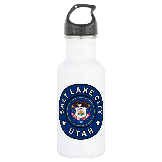 Botella De Agua Ciudad del Lago Salado Utah (Anverso)