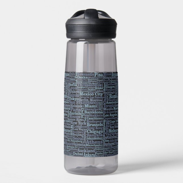 Botella De Agua Ciudades del Mundo (Delante)