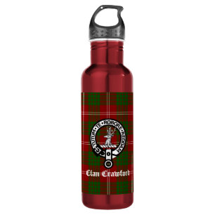 Botella De Agua Clan Crawford Escudo Tartan