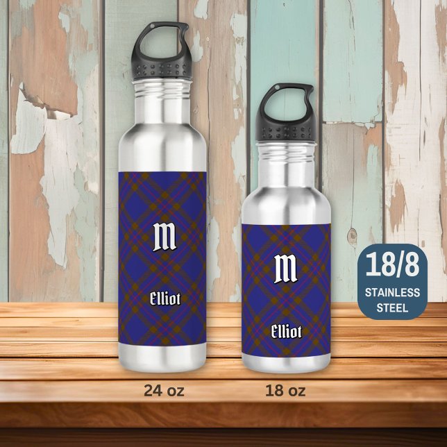 Botella De Agua Clan Elliot Modern Tartan Steel Water Bottle (Subido por el creador)
