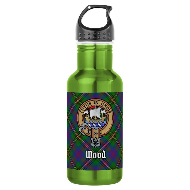 Botella De Agua Clan Wood Crest sobre Tartán (Anverso)