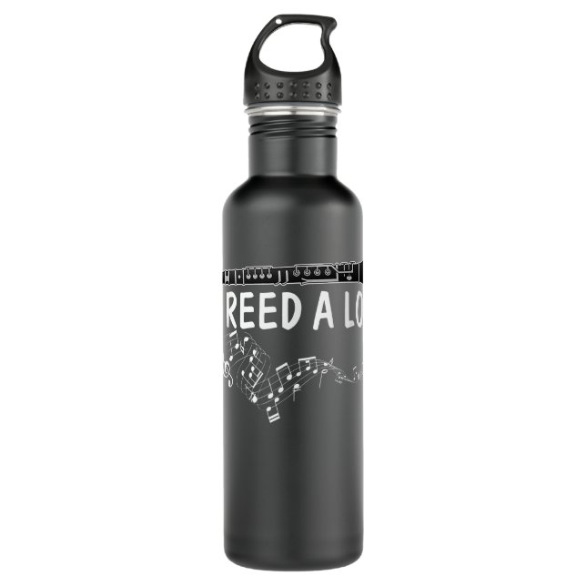 Botella De Agua Clarinet - Lloré mucho - idea de regalo de banda,  (Anverso)